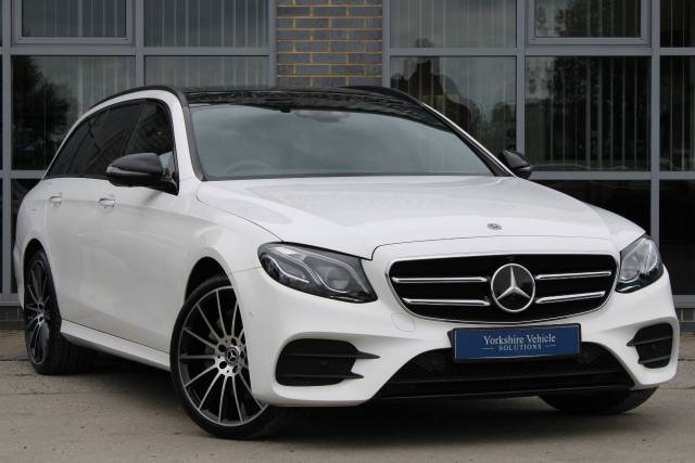 Mercedes-Benz E Class 2.0 E220d AMG Line Night Edition (Premium Plus) G-Tronic+ 4MATIC (s/s) 5dr Estate Diesel White