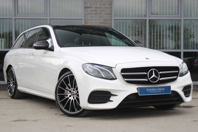 Mercedes-Benz E Class 2.0 E220d AMG Line (Premium) G-Tronic+ Euro 6 (s/s) 5dr Estate Diesel White