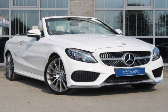 Mercedes-Benz C Class 2.1 C220d AMG Line (Premium Plus) Cabriolet G-Tronic+ Euro 6 (s/s) 2dr Convertible Diesel White