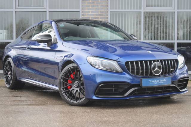 Mercedes-Benz C 63 AMG 4.0 C63 V8 BiTurbo S Night Edition Prem Plus (Premium Plus) SpdS MCT Euro 6 (s/s) 2dr Coupe Petrol Blue