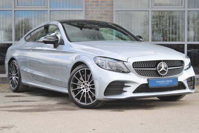 Mercedes-Benz C Class 2.0 C300h MHEV AMG Line Night Edition (Premium Plus) G-Tronic+ Euro 6 (s/s) 2dr Coupe Petrol Silver