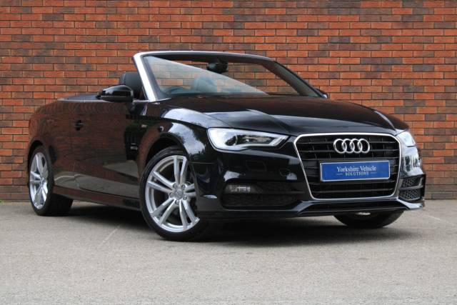 Audi A3 1.8 TFSI S line Euro 6 (s/s) 2dr Convertible Petrol Black